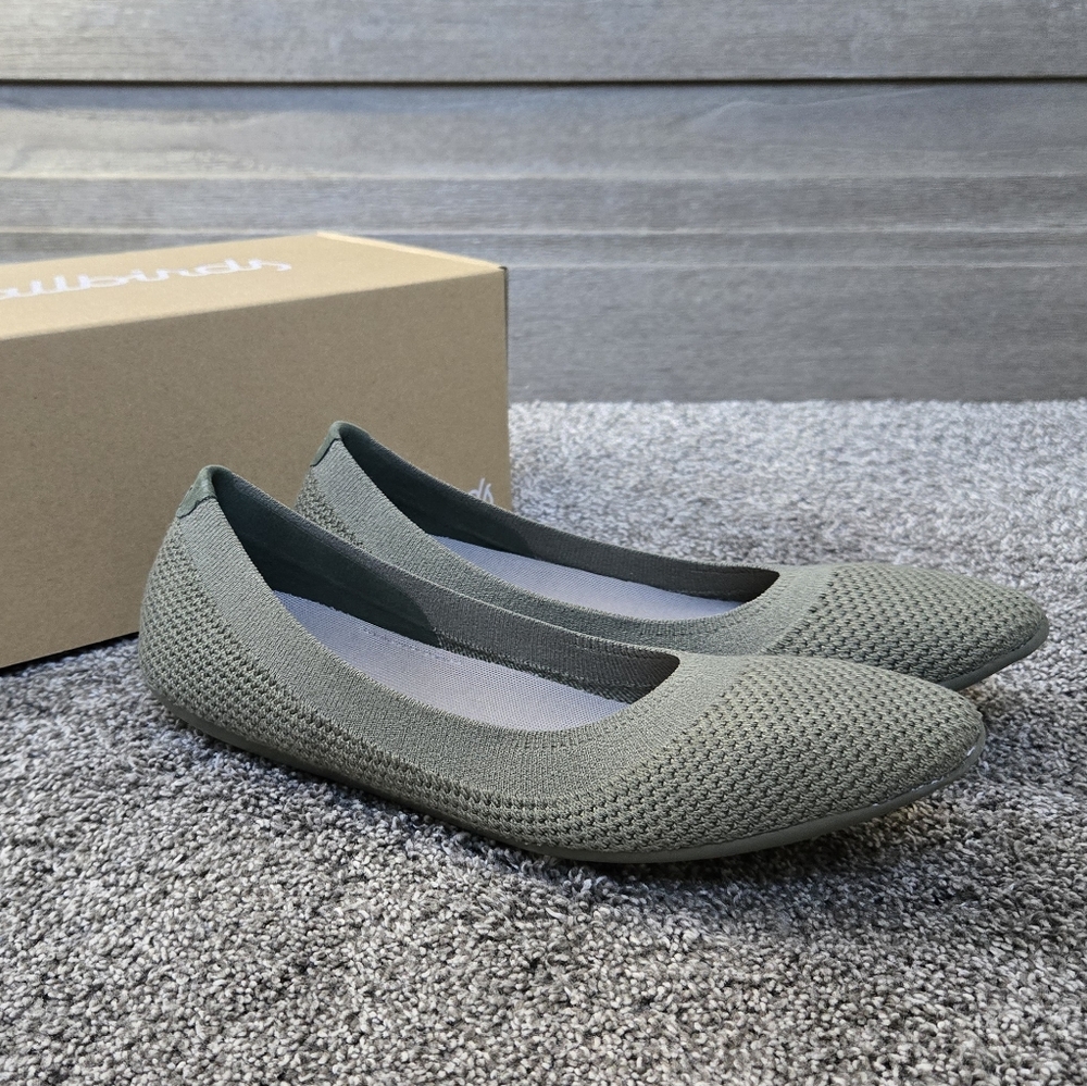 Allbirds Tree Breezer Women's Ballet Flats NEW size 8.5 in Rugged Green - Picture 2 of 10